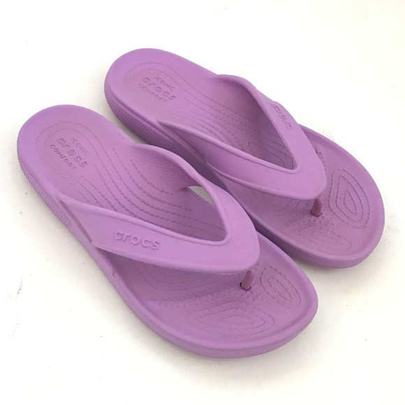 CROCS Flip Flop Sandals Classic ll Lilac Purple Thong Sandals Women’s Size 7 - Picture 14 of 14